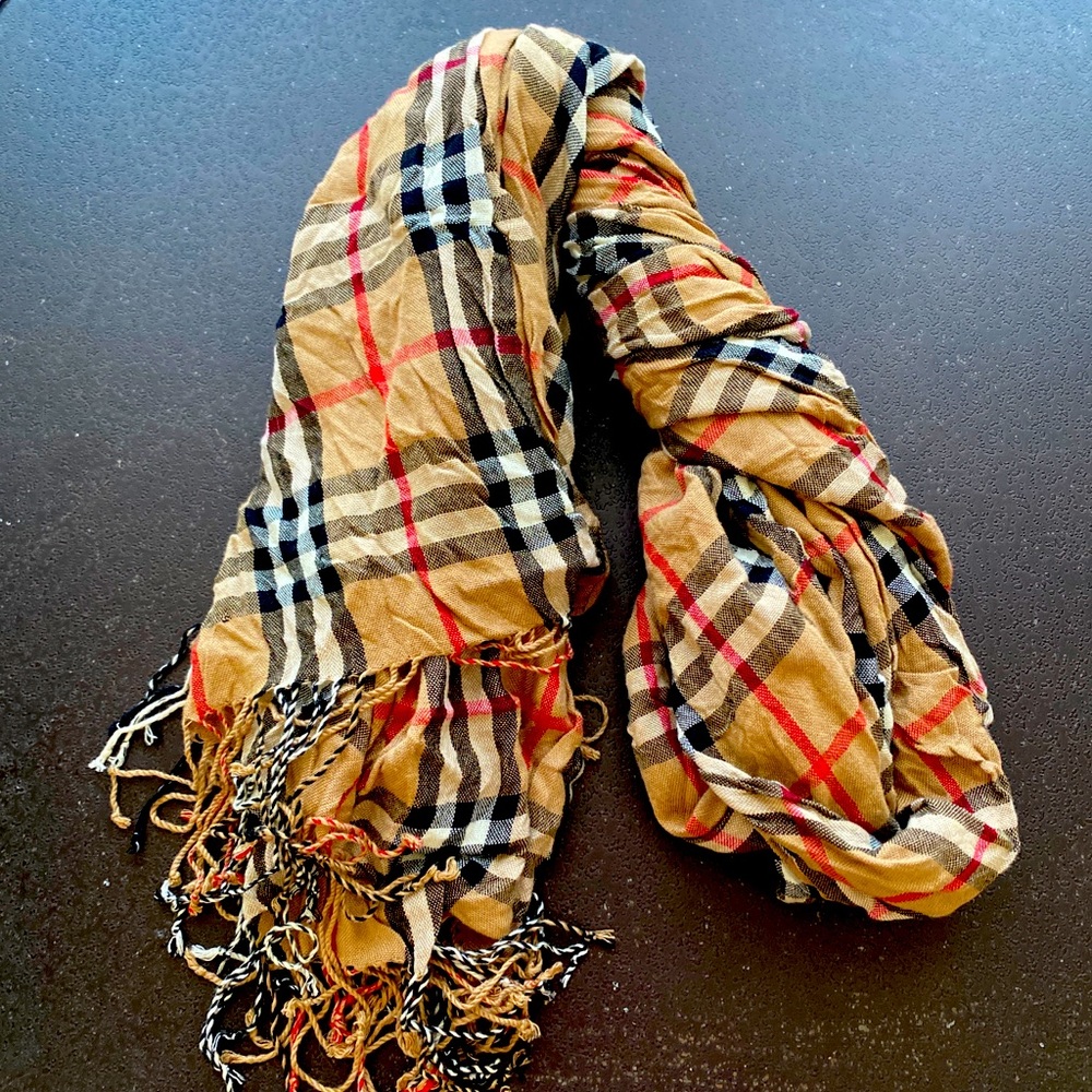 Vintage Burberry cotton novacheck scarf